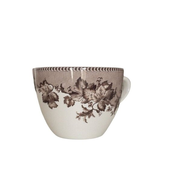 Spode Westbourne Williams-Sonoma Exclusive Tea Cups Set Of 4 Brown Leaf Design - Picture 9 of 10